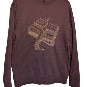 Express Maroon Sweatshirt - Size S - Made in Bangladesh - Used
